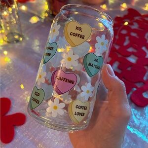 Conversation Hearts Coffee/Matcha/Caffeine Glass ☕️🍵
